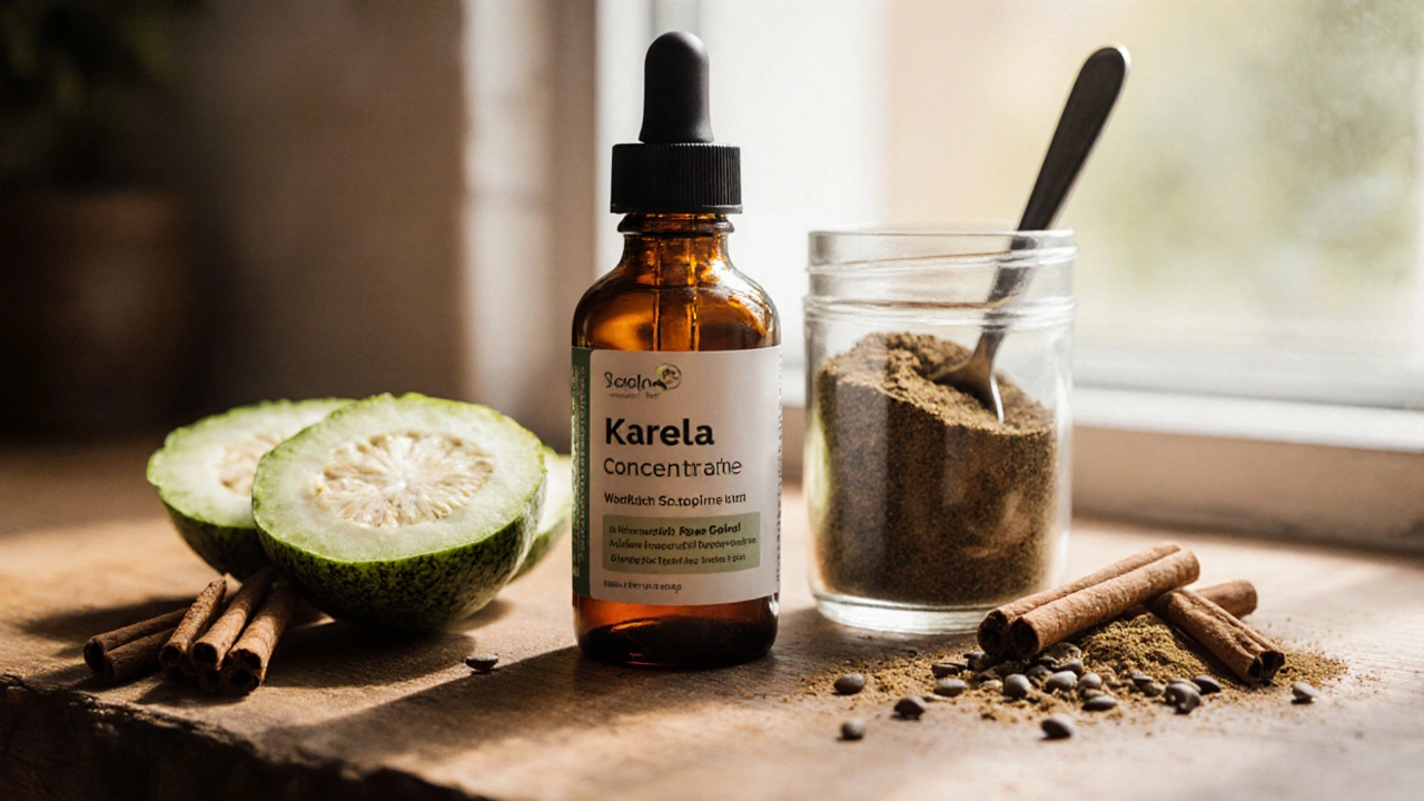 Karela Concentrate vs. Popular Herbal Blood‑Sugar Alternatives - A Side‑by‑Side Comparison