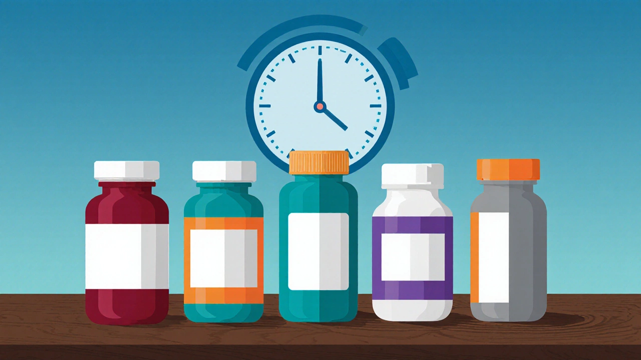 Assortment of ED medication bottles displayed together.