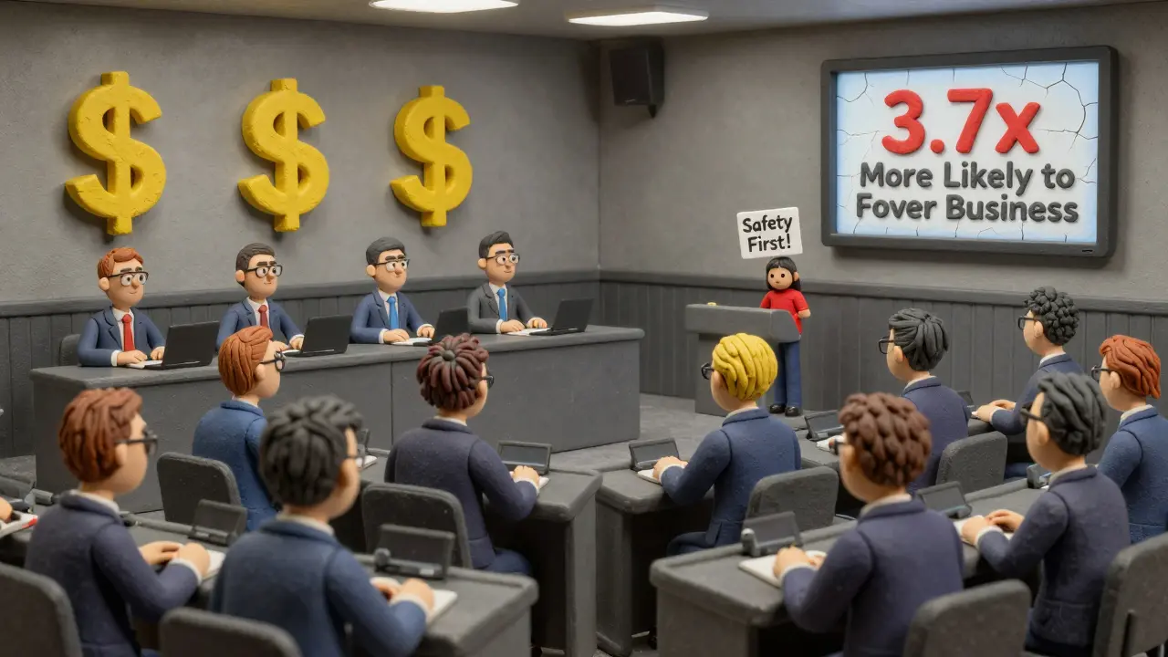 A regulatory hearing where corporate voices drown out a lone citizen, highlighting unequal representation.